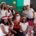 Ação de voluntários leva visita de Papai Noel para a ‘Madre Úrsula’