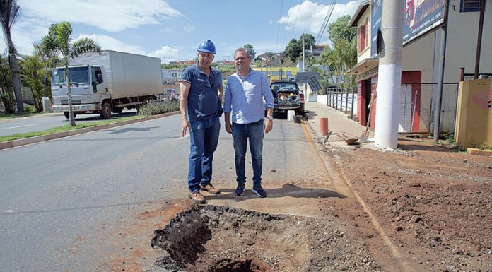 Cano é causa de erosão próxima a ponte