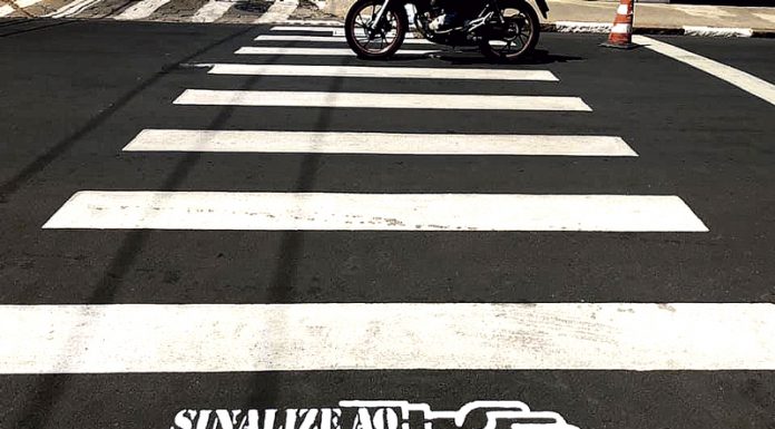 Faixas indicam nova sinalização no trânsito