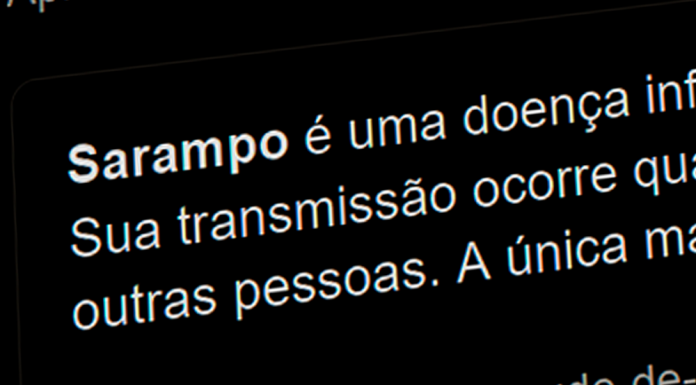 Infecções por sarampo têm queda de 91%
