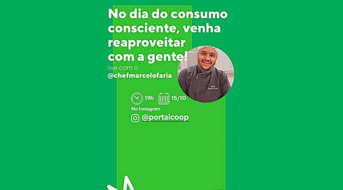 Reaproveitamento de alimentos é tema de “live” da Coop nesta quinta