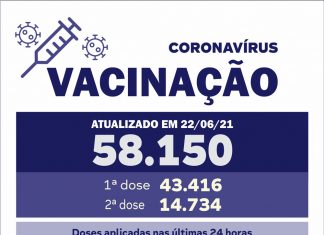 Pessoas acima de 44 anos podem ser vacinados contra a Covid-19 nesta 4ª