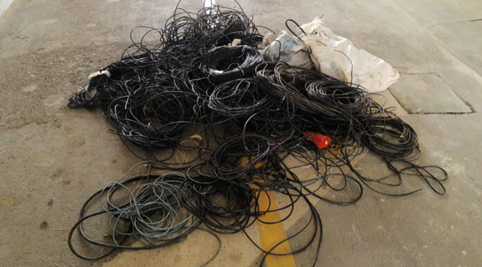 Ação recolhe mais de 80 Kg de cabos elétricos em desmanches de Tatuí