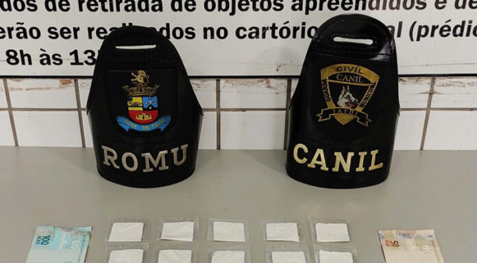 GCM apreende mais de 200 porções de drogas em 7 dias