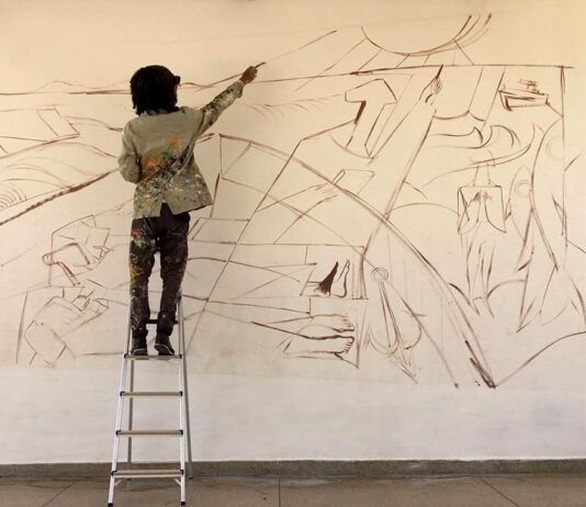 CEU das Artes recebe mural do artista local Diego Dedablio