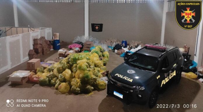 Baep apreende mais de 2 toneladas de drogas em barracão em Tatuí