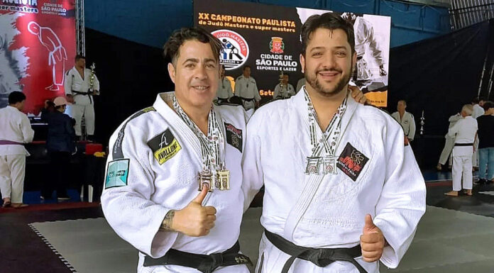 Sensei e judoca locais ganham 5 medalhas no “Paulista Máster”