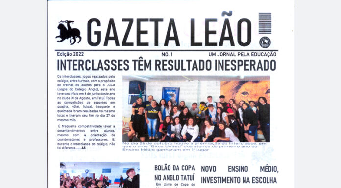 Alunos do Anglo Tatuí editam seu próprio jornal em classe