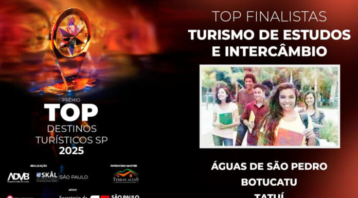 Tatuí é “top finalista” do “Top Destinos” em turismo de estudos