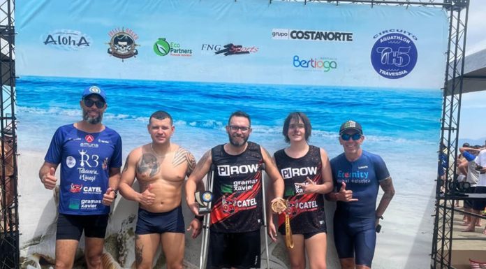 Tiago Rodrigues dos Santos, nadador tatuiano, ganha pódio na Travessia do Th5