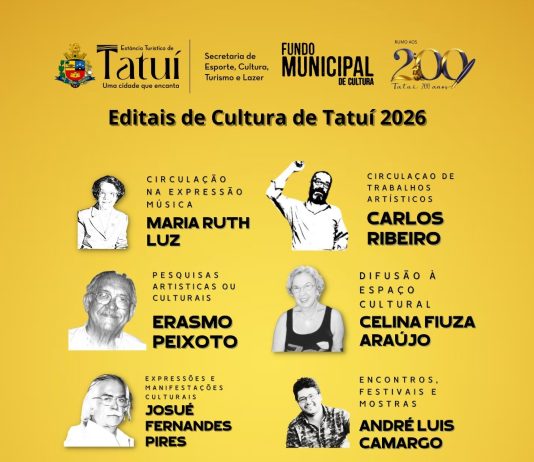 Prefeitura de Tatuí divulga resultado parcial dos editais municipais de cultura