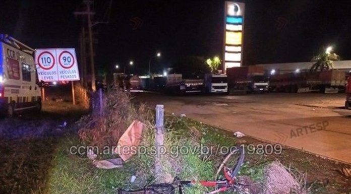 Ciclista morre em Tatuí ao tentar atravessar rodovia