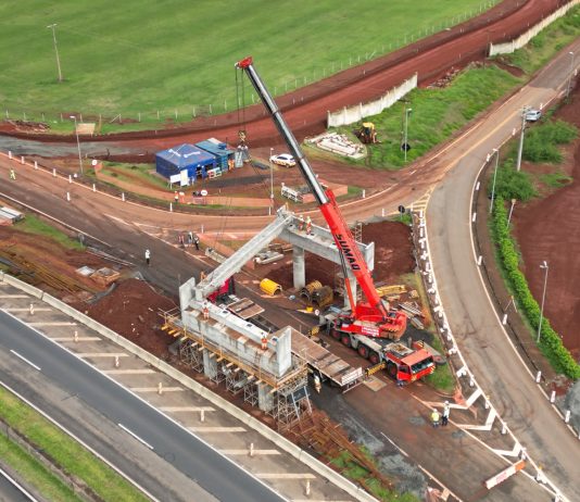 Obras de acesso em Tatuí tem lançamento de vigas de integração de viaduto