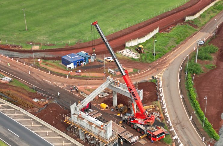 Obras de acesso em Tatuí tem lançamento de vigas de integração de viaduto