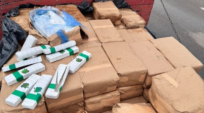 Caminhão flagrado em tráfico de drogas com ‘tijolos skunk’